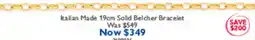 Prouds Italian Made 19cm Solid Belcher Bracelet offer