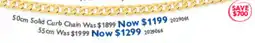 Prouds 50cm Solid Curb Chain offer