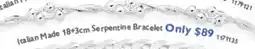 Prouds Italian Made 18+3cm Serpentine Bracelet offer
