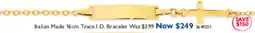 Prouds Italian Made 16 cm Trace I.D. Bracelet offer