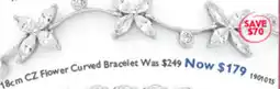 Prouds 18cm CZ Flower Curved Bracelet offer