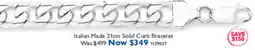 Prouds Italian Made 21cm Solid Curb Bracelet offer