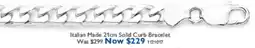 Prouds Italian Made 21cm Solid Curb Bracelet offer