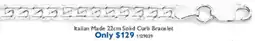 Prouds Italian Made 22cm Solid Curb Bracelet offer