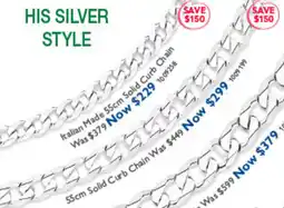 Prouds 55cm Solid Curb Chain offer