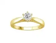 Bevilles Jewellery 18ct Yellow Gold 0.45ct Solitaire Diamond Taper Ring - M offer