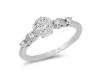 Bevilles Jewellery Enchanted Disney Fine Jewelry 9ct White Gold Cinderella Engagement Ring with 1/4ct Diamonds TDW - L offer