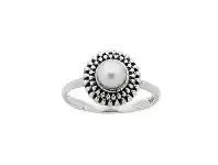 Bevilles Jewellery Sterling Silver & Freshwater Pearl Stackable Ring offer