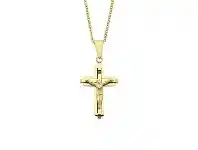 Bevilles Jewellery Yellow Stainless Steel Cross Necklace offer