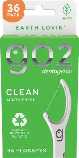 Pharmacy Best Buys go2 Dentagenie Clean Minty Fresh 36 Flosspyx offer
