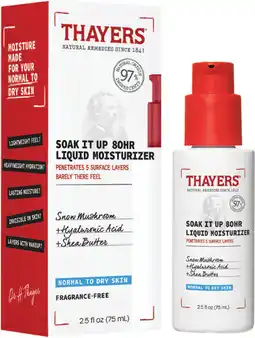 Priceline Thayers Soak It Up 80H Facial Moisturiser with Hyaluronic Acid offer