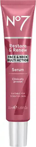 Priceline NO7 Restore & Renew Multi Action Face & Neck Serum offer