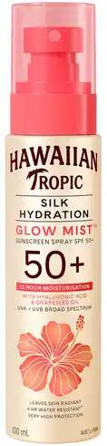 Priceline Hawaiian Tropic Silk Hydration Glow Mist Sunscreen Spray SPF 50+ offer