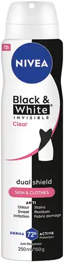Priceline Nivea Black & White Invisible Clear 72H Anti-Perspirant offer