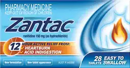 Priceline Zantac Ranitidine 150mg 28 Tablets offer