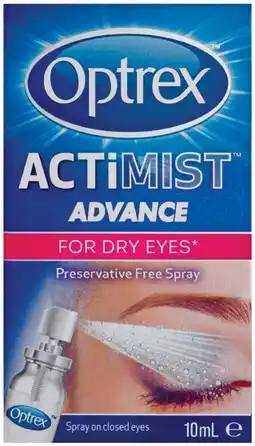 Priceline Optrex ActiMist Advance Preservative Free Eye Spray offer
