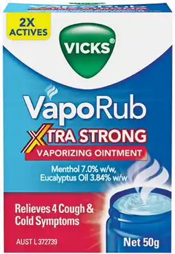Priceline Vicks VapoRub Xtra Strong Vaporizing Ointment offer