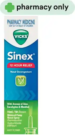 Priceline Vicks Sinex Nasal Decongestant Nasal Spray offer