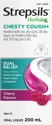 Priceline Strepsils Herbal Chesty Cough+ Oral Liquid offer