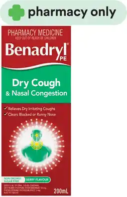 Priceline Benadryl PE Dry Cough & Nasal Congestion offer