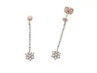 Bevilles Jewellery 9ct Yellow Gold Silver Filled Cubic Zirconia Star Drop Earrings offer