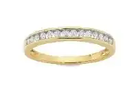 Bevilles Jewellery Eternity Ring with 1/4ct of Diamonds in 9ct Yellow Gold offer