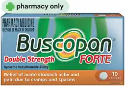 Priceline Buscopan Double Strength Forte 10 Tablets offer