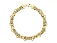 Bevilles Jewellery 9ct Yellow Gold Gate Link Bracelet offer