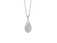 Bevilles Jewellery Stainless Steel Pave Crystal Teardrop Necklace offer