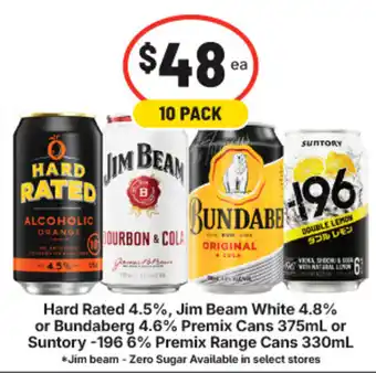 Hard Rated, Jim Beam White, Bundaberg, Suntory -196