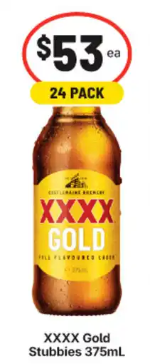 IGA Liquor XXXX Gold Stubbies offer
