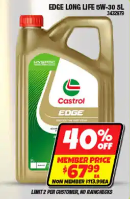 Autobarn Castrol Edge Long Life 5W-30 offer