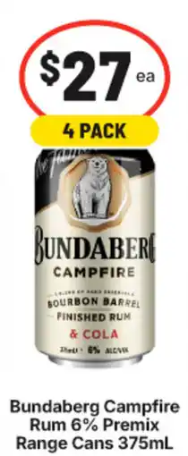 IGA Liquor Bundaberg Campfire Rum Premix offer