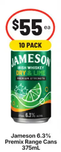 IGA Liquor Jameson Irish Whiskey Dry & Lime offer