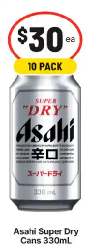 IGA Liquor Asahi Super Dry Cans offer