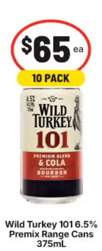 IGA Liquor Wild Turkey 101 Premix Range Cans offer