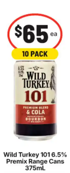 Wild Turkey 101 Premix Range Cans