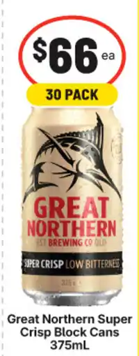 IGA Liquor Great Northern Super Crisp Block Cans offer