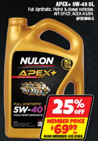Nulon Apex+ 5W-40