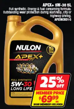 Autobarn Nulon Apex+ 5W-30 offer