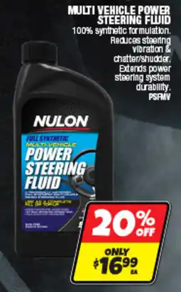 Autobarn Nulon Multi Vehicle Power Steering Fluid offer