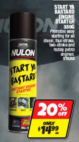 Autobarn Nulon Start Ya Bastard Instant Engine Starter offer