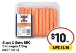 IGA Slope & Sons BBQ Sausages offer