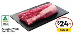 IGA Australian Whole Beef Rib Fillet offer
