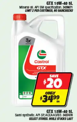 Autobarn Castrol GTX 10W-40 offer