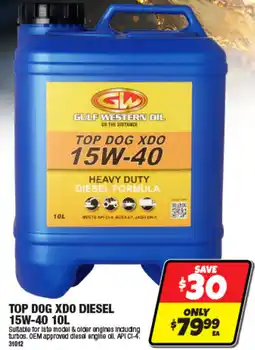 Autobarn Gulf Western Oil Top Dog XDO Diesel 15W-40 offer