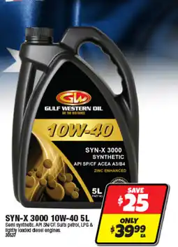Autobarn Gulf Western Oil SYN-X 3000 10W-40 offer