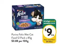 Foodworks Purina Felix Wet Cat Food offer
