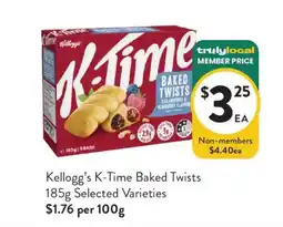 Foodworks Kellogg's K-Time Baked Twists offer