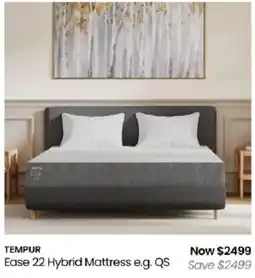 Myer Tempur Ease 22 Hybrid Mattress e.g. QS offer